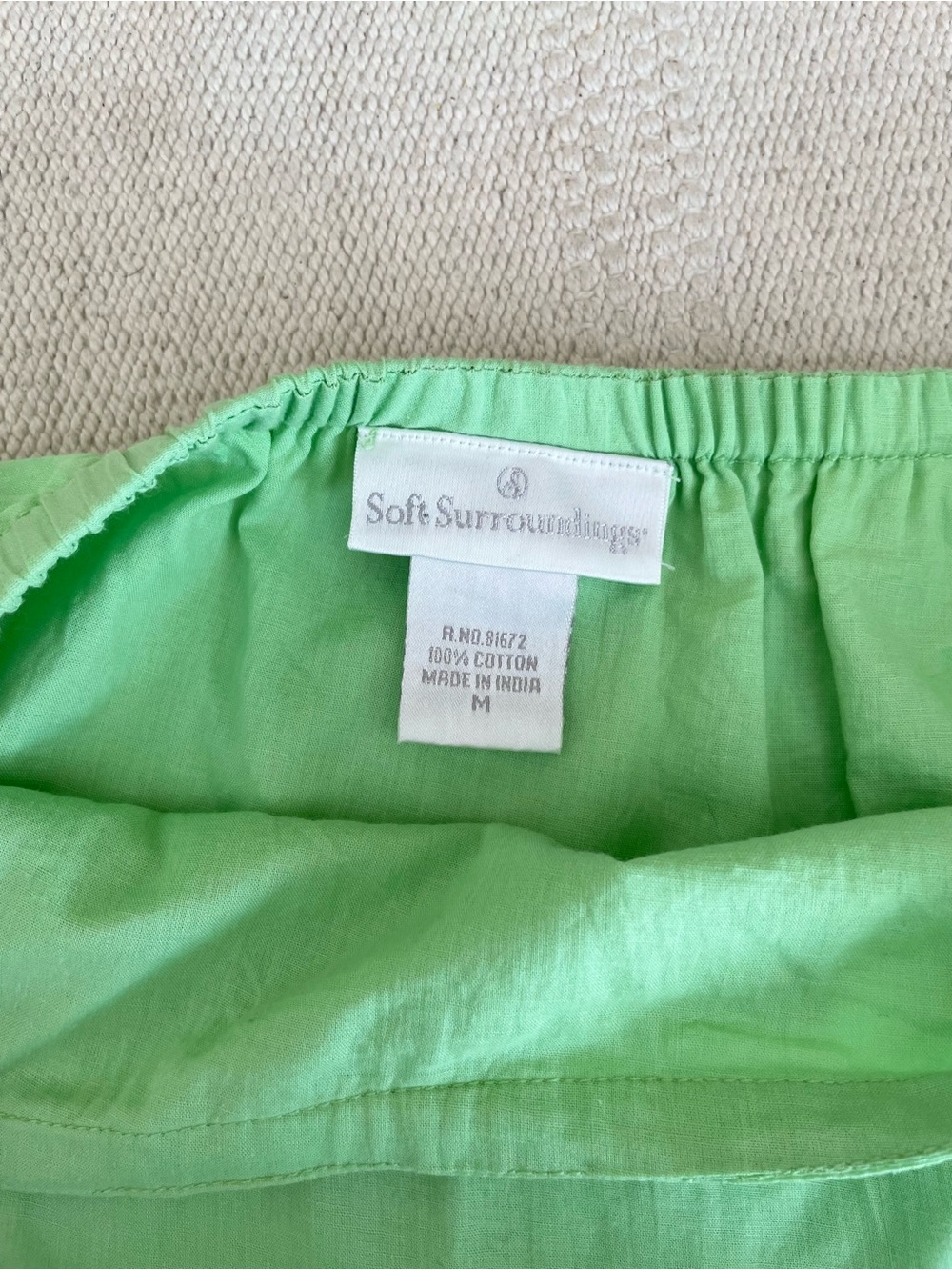 Womens 100% Cotton Tiered Midi Full Circle Skirt M Fairy Boho Soft Surroundings - Picture 5 of 7